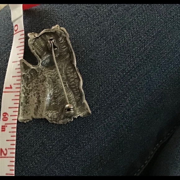 Vintage pewter Yorkie dog Pin - Picture 2 of 6